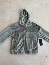 90 Degrees by Reflex Women’s NWT Fleece Zip Up Green Hoodie Size Large