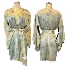Never Worn Victoria s Secret Silk Kimono-style Robe L Large Fantasy Island Print