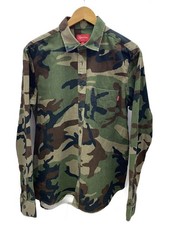 Supreme Long Sleeve Shirt M Cotton GRN