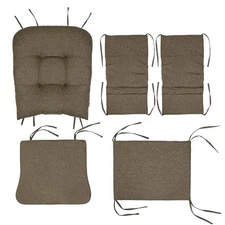  Glider Rocker Replacement Cushion 5 PCS with Ties, Rocking Chair Pads Coffee
