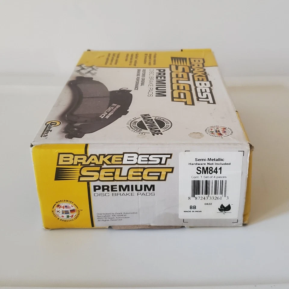 Pastillas de freno de disco delantero semimetálicas BrakeBest Select Premium Chrysler Dodge Foto 2 de 4