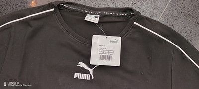 PUMA Classic Tight Top Damen T-Shirt Baumwolle Schwarz M Kurzarm Logo Regular