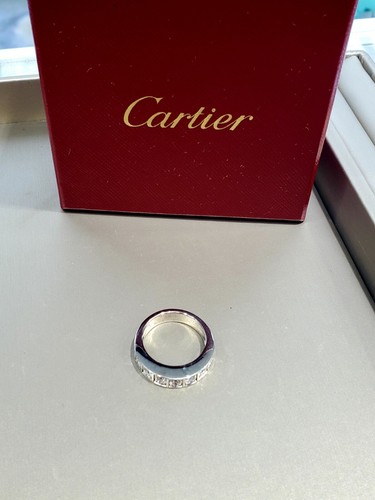Cartier 1.35ctw 9 diamonds and White Gold Ring - Picture 5 of 6