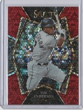 2022 Panini Select Tim Anderson Premier Level Red Disco Prizm #139 - White Sox