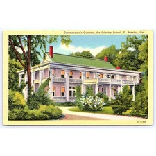 Commandant's Quarters Infantry School Ft Benning Georgia Military Postcard 00547