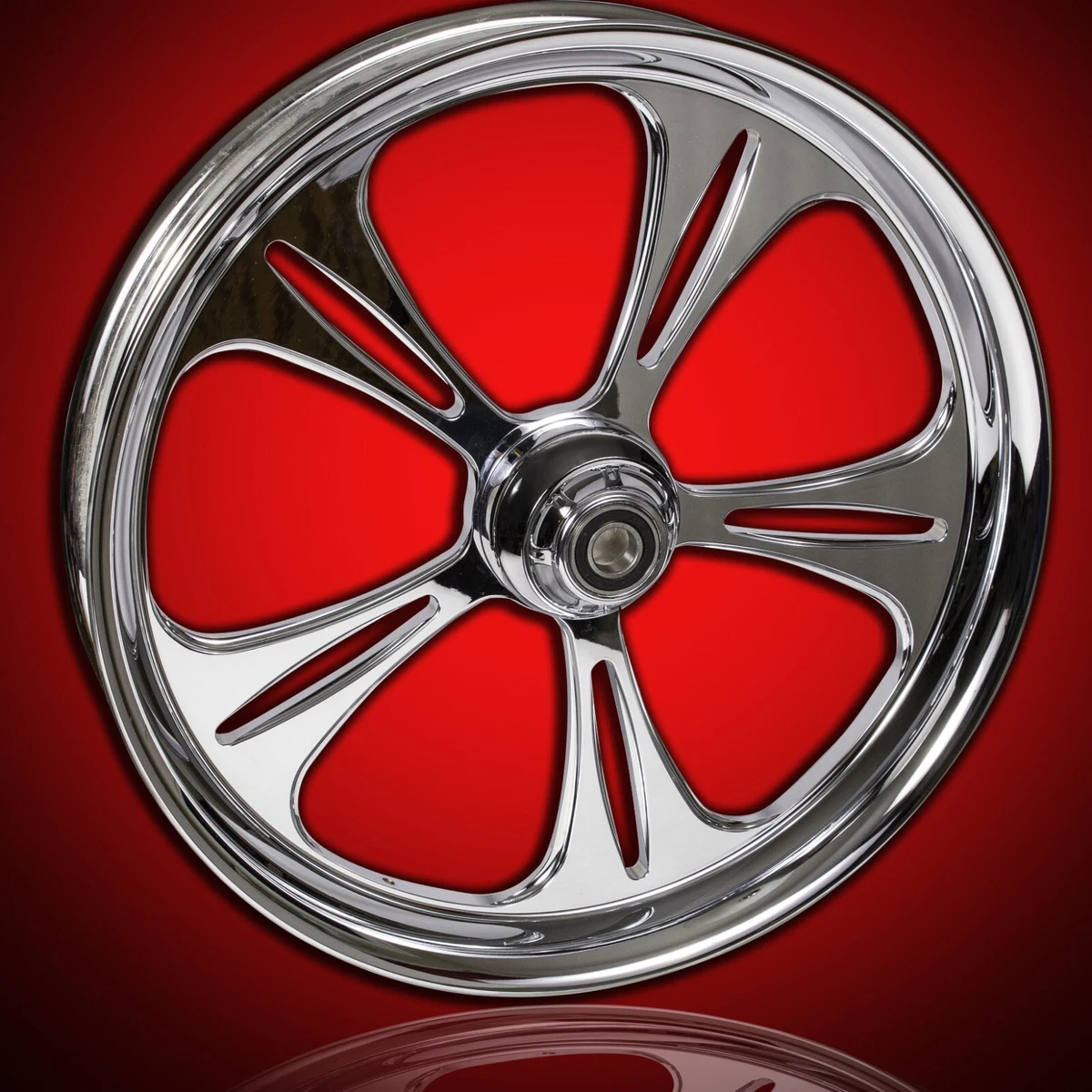 Custom chrome motorcycle on sale wheels