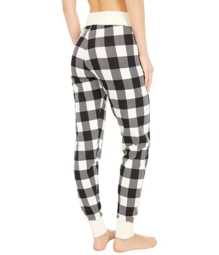 Little Blue House by Hatley L25522 Womens Cream Plaid Sleep Leggings Size L - Image 2 of 3