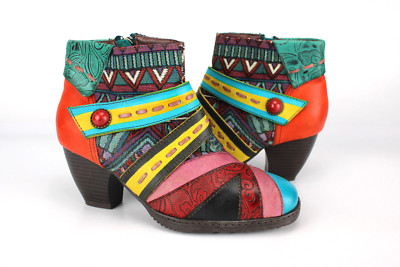 Socofy Damen Stiefel Stiefeletten Boots Herbst/Winter NEUW