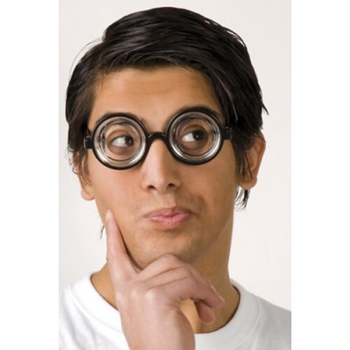 OCCHIALI SPESSI DA SECCHIONE COSTUME TRAVESTIMENTO HALLOWEEN CARNEVALE |  eBay