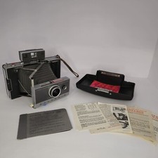 Vintage Polaroid Automatic 100 Land Camera w/ Case, info,  Cold Clip Not Tested