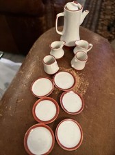 Porcelain Miniature Dollhouse Tea Set 11 Pieces