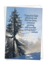  - Get Well Soon Greeting Card - Inspirational Feel Better Winter Sunrise