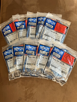 (10) Tripp Lite 7ft Cat5e / Cat5 Snagless Molded Patch Cable RJ45 M/M Blue 7'