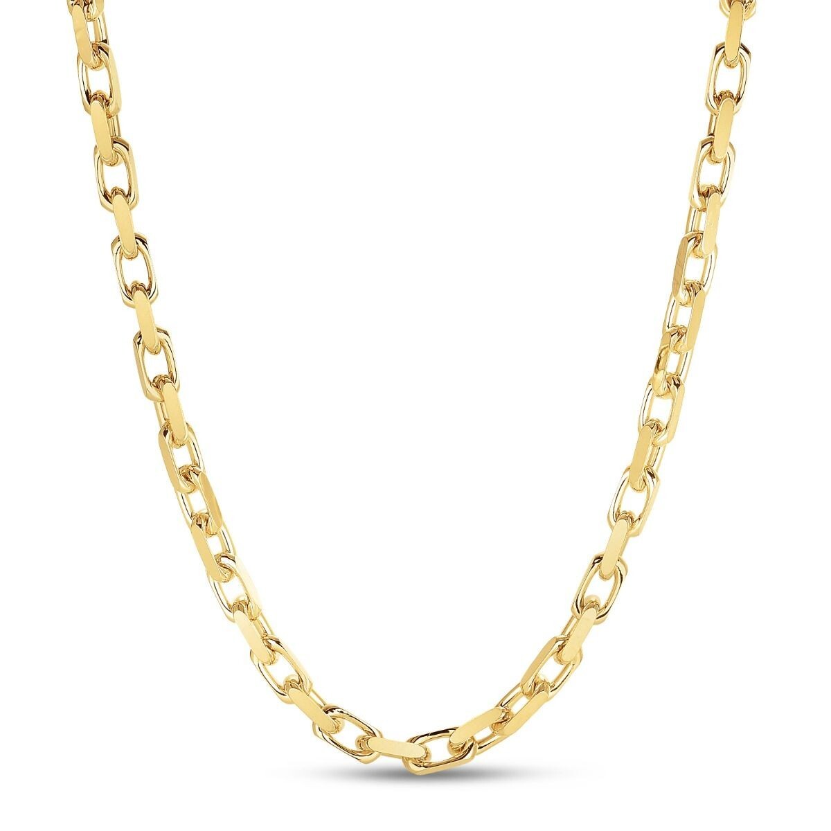 14k Solid Yellow Gold Anchor Cable Link Mens Chain/Necklace 26