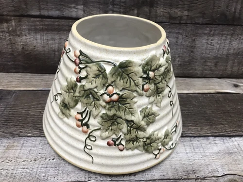 Yankee Candle Large Candle Jar Shade Topper Fall Ivy Vines Leaves Acorns