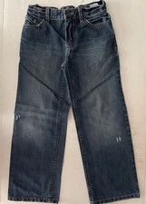 Tommy Hilfiger TH Jeans Boys 8 Straight Loose Adjustable Some Distress Denim