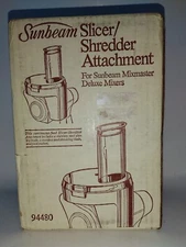 SUNBEAM SLICER/SHREDDER ATTACHMENT 94480 NEW IN BOX NEVER REMOVED MIXMASTER NOS