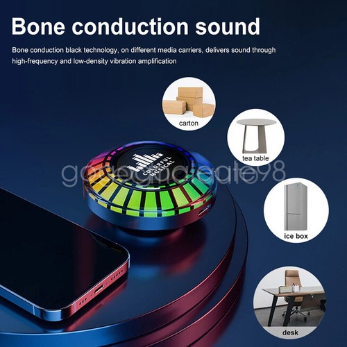 Altoparlante Bluetooth Wireless Conduzione Ossea Luce RGB 3D Subwoofer Suono Stereo - Foto 5 di 23
