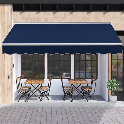 MEETWARM Patio Awning Retractable Awning Cover for Sun shade Shelter Patio Canopy 3 SIZE