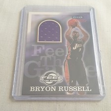 1999-00 Fleer Feel The Game Bryon Russell Jersey Card - Utah Jazz