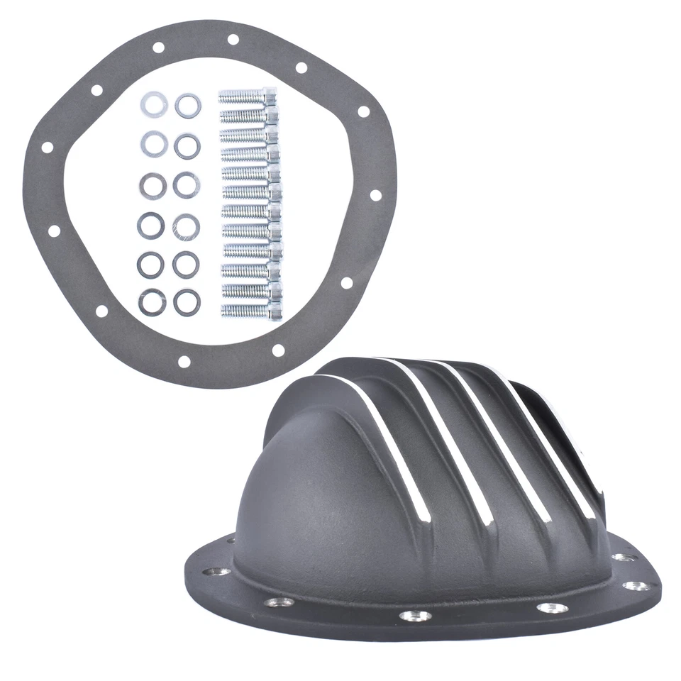 For Chevy C10 Suburban Truck Blazer 67-81 Black Differential Cover 8.75" 12 Bolt - Image 3 of 4