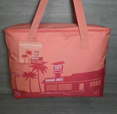    Trader Joe s Kühltasche   Peach-Design   Große Isoliertasche aus den USA