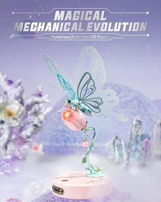 ROKR 3D Metal Puzzles Electric Model Building Kits Aesthetic Desk Toy Xmas Gifts
