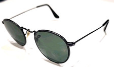 Ray Ban B L Gunmetal Round Green Sunglasses USA