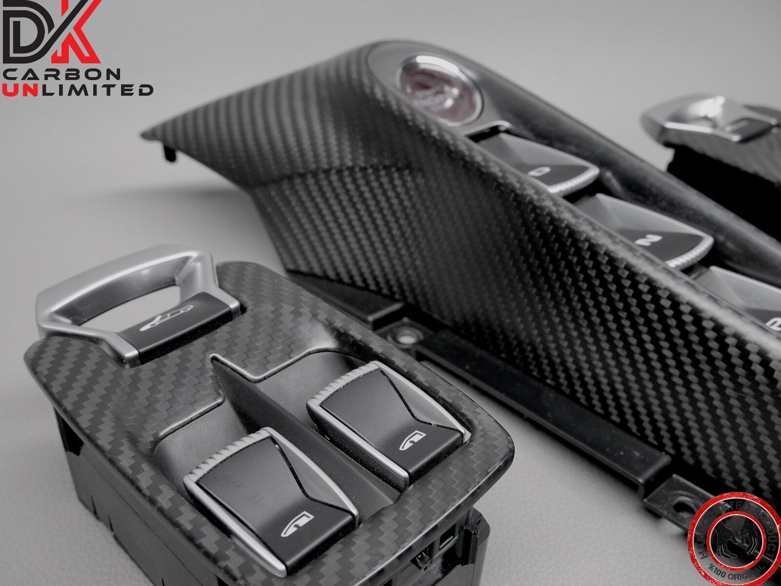 McLaren Artura MSO OEM Interior Satin Finish Carbon Gear & Window Switch Trims