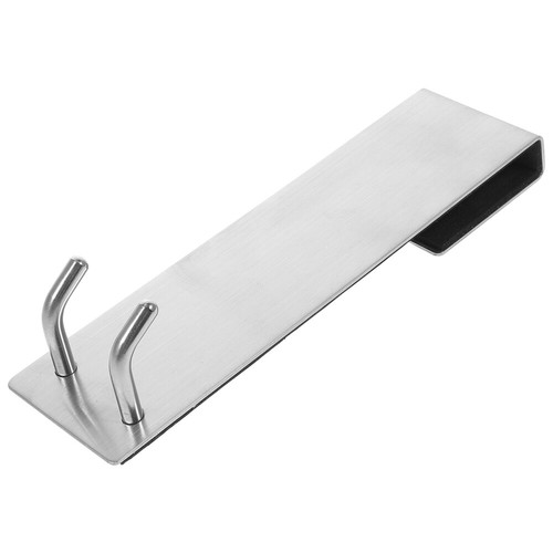 Stainless Steel Bathroom Door Rear Hook Non Perforated Back Hanging Double Hook