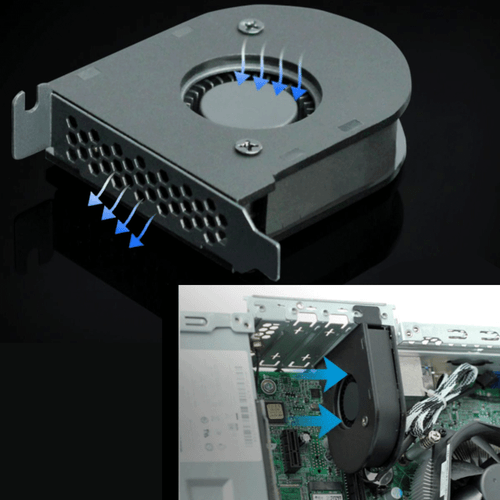 Low Profile PC Interner Lüfter PCIe GPU Air Exhaust Cooler 3pin 4pin Power 3000rpm - Bild 4 von 6