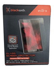 Black web Glass Screen Protector For iPad5 high Clarity Fast Shipping W Free