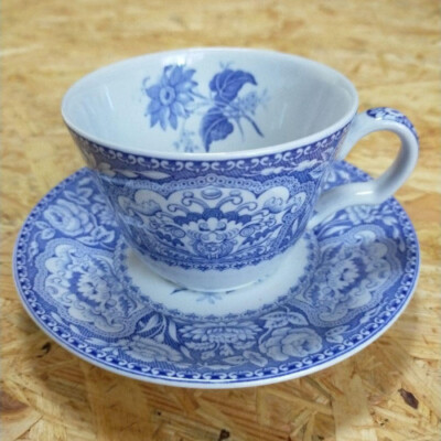 Rare✨] SPODE BLUE ROOM FLORAL Cup & Saucer Made in the UK | eBay