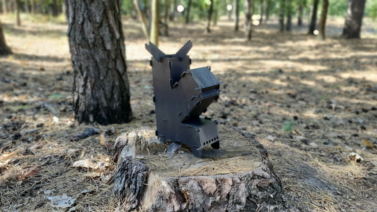 Rocket Stove mini V1 Portable Fire Wood Stove DXF, SVG files plasma, laser.  DIY | eBay