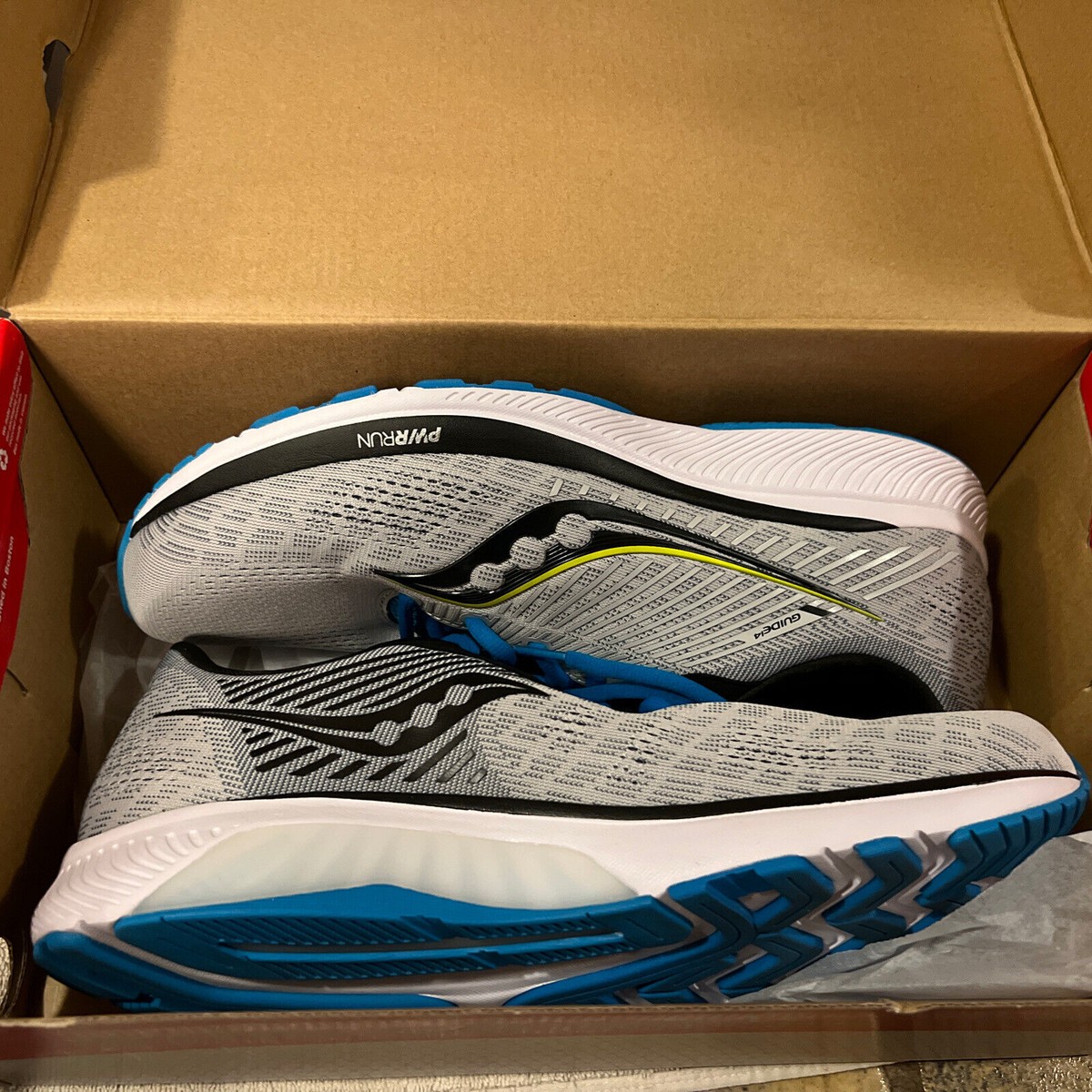 Saucony Mens Guide 14 Lace Up Breathable Running Shoes 