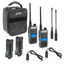 Rugged Radios GMR2 PLUS GMRS / FRS Two Way Handheld Radios with Accessories