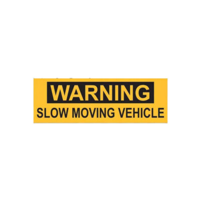 Warning Slow Moving Vehicle Bumper Sticker Decal