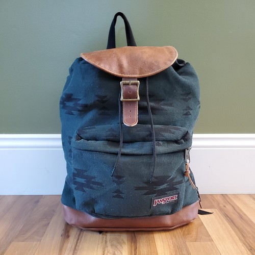 Jansport Leather Bottom Vintage Forest 