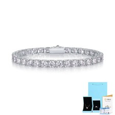 5mm Round Cut VVS1 Clarity Moissanite Tennis Chain Bracelet 925 Sterling Silver