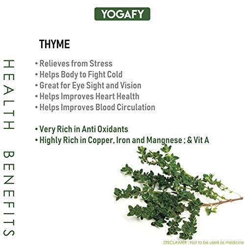 YOGAFY Organic Thyme Leaves I Tea Leaves for Cough and Cold 100 Gram