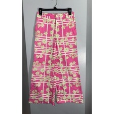 Lilly Pulitzer Vintage Palm Beach Collection Cotton Blend Wide Leg Pants Size 2