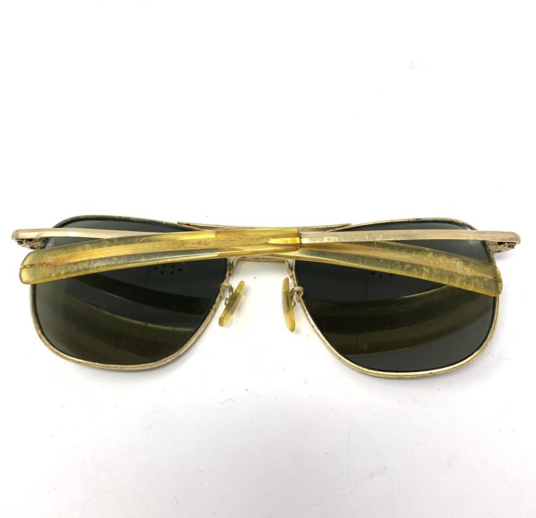 AMERICAN OPTICAL AO 12K GF GOLD VINTAGE AVIATOR SUNGLASSES