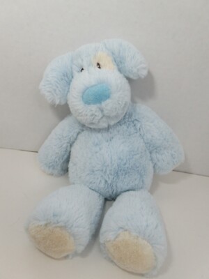 Mary Meyer Baby Marshmallow Zoo Blue Puppy dog soft white spot patch eye paws