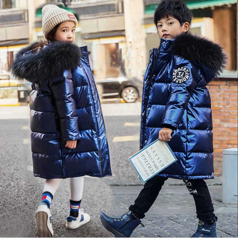 Kinder Winter Mädchen Jungen Mantel Daunenjacke Mit Kapuze Verdicken Warm Mantel - Bild 4 von 4