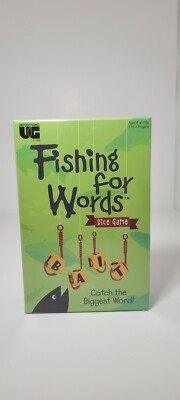 Fishing for Words Dice Game, Ages 8 & Up, 2-4 Players, Learning Game, New Sealed