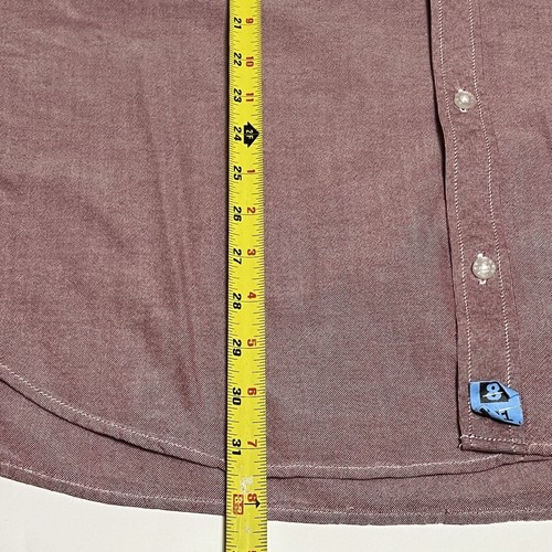 Camisa manga larga BKE para hombre con botones calce estándar XL roja/rosa - Imagen 6 de 8