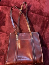 I Medici Firenze Red Leather Tote 12 inches