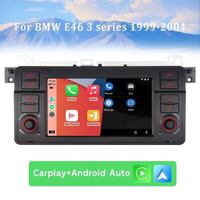 Autoradio Android Auto AirPlay DAB BMW E46 3er Serie 1999-2004 BT RDS CarPlay