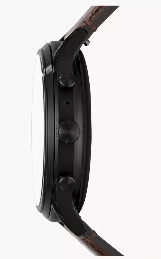 Fossil Gen 5 Smartwatch Carlyle HR Dark Brown Leather 44mm New Sealed Free Ship - Image 4 of 4