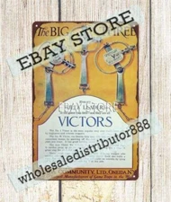 1920 victors traps Hunter Trader Trapper outdoor adventure metal tin sign